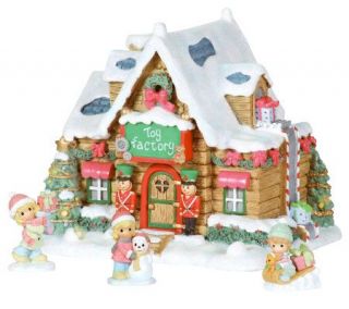 Candy Cane Lane   Toy Factory Building with 3 Figures   C213133