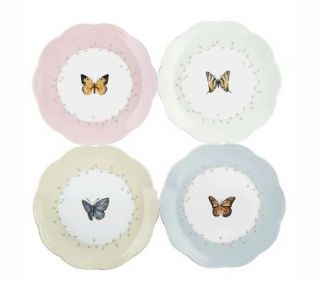 Lenox Butterfly Meadow Dessert Plates   Set of4 —