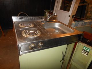 VTG Kitchen Combo  Electric stove refrigerator sink integrated in ONE