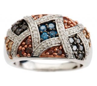 AffinityDiamond Sterling 1.00 ct tw Multi Colored Ring —