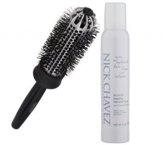 Nick Chavez Re Vamp Styling Refresher Spray & Round Brush —