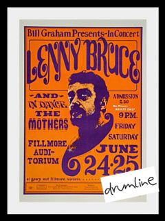 LENNY BRUCE 1966 FINAL PERFORMANCE COMEDY CONCERT ORIGINAL POSTER RARE