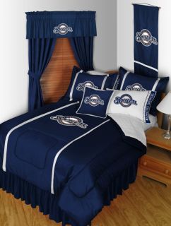  Brewers Comforter Set Twin Full Queen SL MLB Bedding Sets