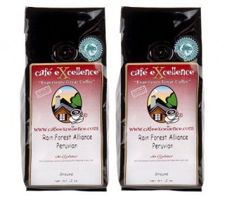 Cafe Excellence 12 oz Ground Peruvian Coffee  2Pack —