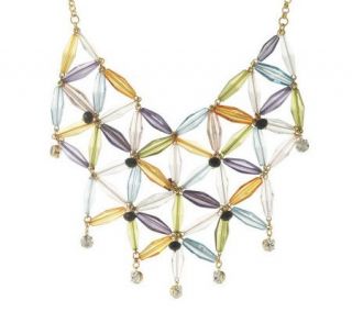 Joan Rivers Geometric Multi Color Bib 16 Necklace w/ 3 Extender