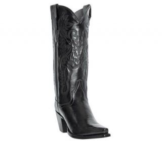Dan Post 13 Womens Black Rock Star MetallicLeather Boots —