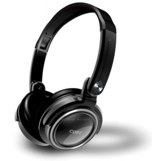 Coby CV185 Digital Superbass Stereo Headphones Black Brand New