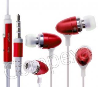 RED iN EAR HANDS FREE HEADSET HEADPHONE MiC fOr Alcatel OT 890D NEW