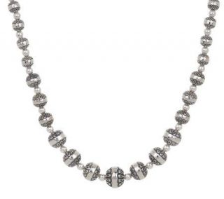 Southwestern Sterling 20 Graduated Bead Necklace —