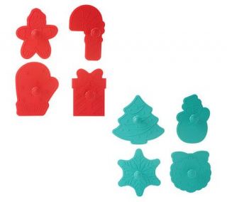 Prepology Set of 8 Holiday Themed Cookie Cutters —