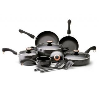 Paula Deen Porcelain Charcoal 12 Pc Cookware Set with Tools — 