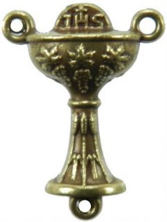 Italy 2 Pcs 1st First Holy Communion Chalice Bronze Rosary Center