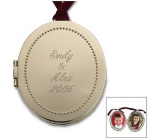 Things Remembered Personalized Goldtone Photo Locket Ornament
