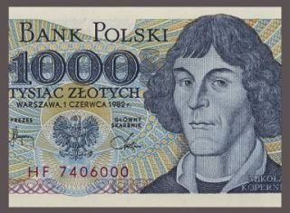  Banknote POLAND   1982   COPERNICUS   Solar SYSTEM   Pick 146   UNC