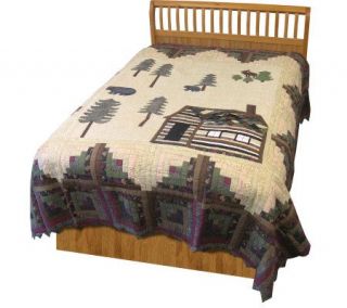 Donna Sharp Handquilted Northwoods Twin Quilt —