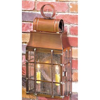  Exterior Wall Lantern Antique Copper Brass Rustic Colonial Farm Light