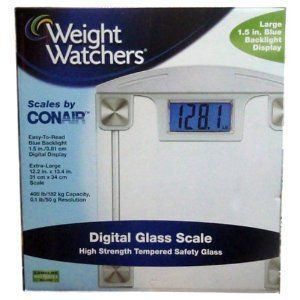 WEIGHT WATCHERS DIGITAL GLASS SCALE BY CONAIR MODEL WW57GD NEW