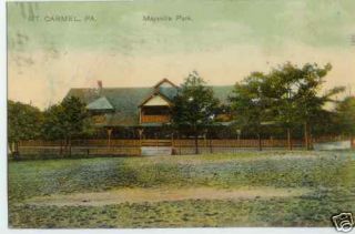 Maysville Park MT Carmel PA to Conyngham PA 1908