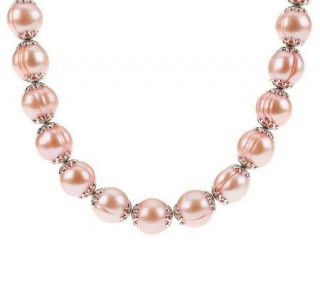 Honora Cultured FreshwaterPearl 20 Sterling 8.0mm Flower Cap Necklace 