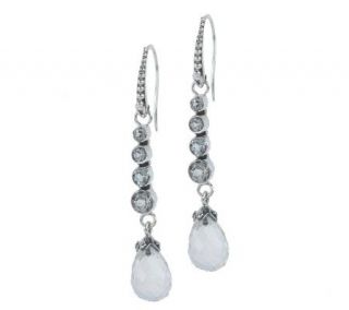 Sandra Singh Sterling 12.20 ct Gemstone Drop Earrings —