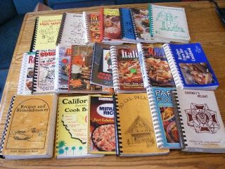 Lot of 21 Spiral Community Cookbooks