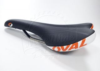 Oval Concepts 700 Road Bike Saddle Black Orange White CRN TI Alloy