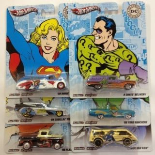 Complete Set of 6 DC Comics 2 Nostalgia J in Stock Hot Wheels 2012