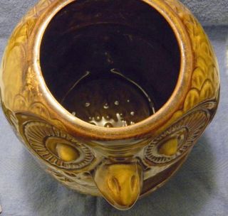 McCoy Owl Cookie Jar 204 Vintage Kitchen Pottery Ceramic Marked Woodsy