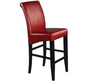 30 Parsons Bar Stool in Red Faux Leather by Office Star —
