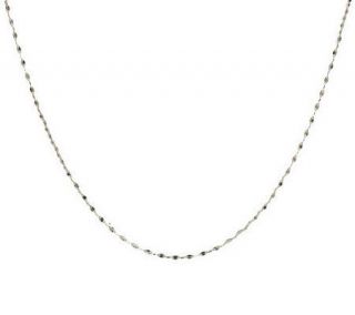 VicenzaGold 20 Twisted Oval Link Sparkle Chain Necklace, 14K