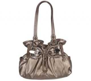 KathyVanZeeland Double Handle Belted Shopper with Drawstring Detail 