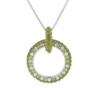 Chelsea Taylor Sterling Crystal Open Circle Necklace —