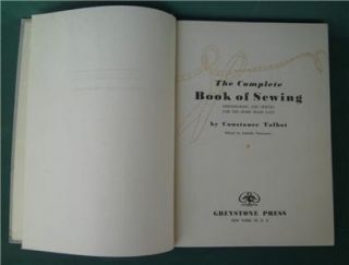  Book of Sewing Hardcover Book Constance Talbot Greystone Press