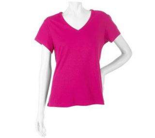 Motto Essentials Stretch Short Sleeve V neck T shirt —