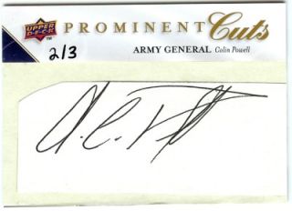 Colin Powell Prominent Cuts Autograph Cut Signature 2 3