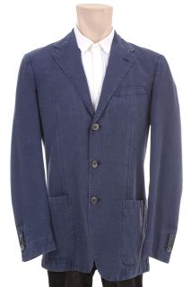 CORNELIANI ID New Man Jacket Made in Italy 100 Silk Blue Authentic