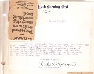 Signed Letters J V Kaufmann Cornelius Vanderbilt