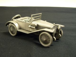 Collectible Danbury Mint 1912 Hispano Suiza Alfonso XIII Pewter Car