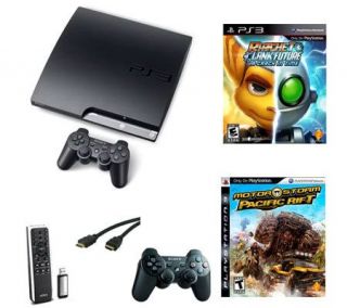 PS3 320GB Game Console w/2 Games, 2 Controllers& Blu ray Kit
