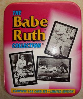 THE BABE RUTH COLLECTION COMPLETE 165 CARD SET LIMITED EDITION 1992
