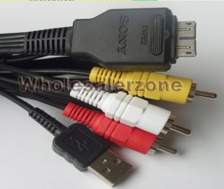 USB AV RCA Cable Cord for Sony VMC MD2 DSC W220 W220B W220P W220 DSC