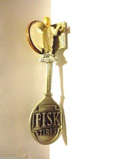 Advertising Fisk Tires Franklin Mint Pewter Collector Spoon