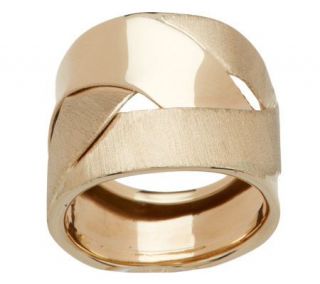 EternaGold Bold Polished Woven Design Band Ring 14K Gold —