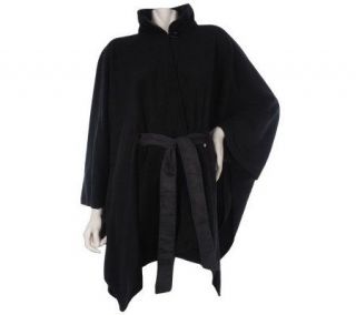 35 DegreesBelow Town & Country Cape with Faux Suede Belt —