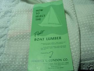 How to Select The Right Boat Lumber Maurice L Condon