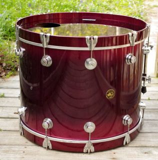 DW Collectors Series Drum Kit 5 pc Keller Shells Burgundy Sparkle Fade