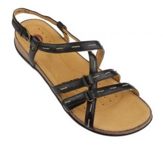 Clarks Unstructured Leather Multi strap Sandals —