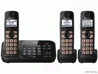  KX TG4743B Dect 6.0 Cordless 3 Handset Landline Telephone w/ Answering