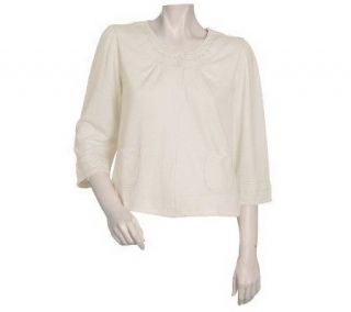 Carole Hochman Bed Jacket with Front Pockets —