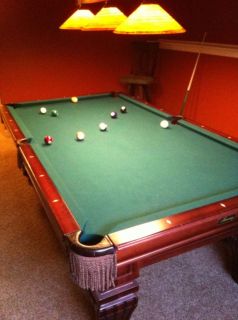 Solid Wood Murrey Pool Table (Cordova Cherry Finish)   Fully Lined 1